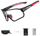 Okulary rowerowe Rockbros 10135 Black-Red (7016802868932) - obraz 4