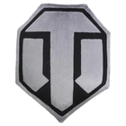 Подушка декоративная лого игры "World of Tanks" WG043334 семиугольная, серо-черная