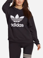 Світшот оверсайз жіночий adidas Trefoil Crew Sweatshirt W IB7431 S Чорний (4066752025896) - зображення 1