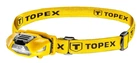 Topex Ліхтар налобний на батарейках, AAx1, 70лм, 4 функції освітлення, 1 білий та 2 червоних світлодіода, 46г