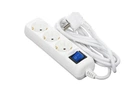 2E Подовжувач 3XSchuko з вимикачем, 3G*1.5 мм, 1.5м, white