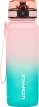 Бутылка для воды UZSPACE Gradient 3053 800 мл Розово голубая (6955482333372)