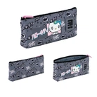 Пенал шкільний для дівчинки Kite Hello Kitty "Кошенятко Кітті" 19.5х8х3.5 см 1 відділення плаский на блискавці сірий (HK24-680)