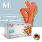 Перчатки нитриловые разноцветные (4 цвета) AMPri Style Tutti Frutti размер M, 100 шт - изображение 1
