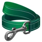 Поводок для собак нейлоновый WAUDOG Nylon Mono, светоотражающий, M, Ш 20 мм, Длинна 122 см зеленый