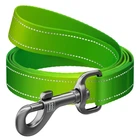 Поводок для собак нейлоновый WAUDOG Nylon Mono, световозвращающий, M, Ш 20 мм, Длин 122 см салатовый