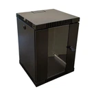 Шкаф серверный настенный 10", 6U, 335х320х300мм (В*Ш*Г), разборной, черный, UA-ШТК-6U-BK