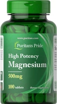 Магний оксид Puritan's Pride High Potency Magnesium 500 mg 100 таб