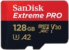 SanDisk Карта пам'яті 128GB microSDXC C10 UHS-I U3 R200/W90MB/s Extreme Pro V30+SD