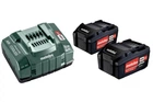 Базовий комплект акумуляторних батарей Metabo 18 В 2x5.2 Агод Li-Power + зарядний пристрій ASC 55 685051000 (8188)