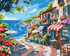 Картина за номерами Приморське місто ©art_selena_ua 40x50 KHO2792 Ідейка