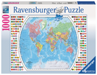 Пазл Ravensburger Політична Карта Світу 1000 елементів (4005556196333) - зображення 1