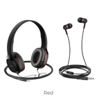 Навушники HOCO W24 Enlighten headphones with mic set Red