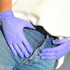 Перчатки нитриловые Hoffen размер XS лавандового цвета 100 шт - изображение 2