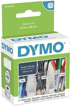 Стрічка для етикеток Dymo S0722530 25 x 13 мм 1000 шт White/Black (5411313113533) - зображення 1