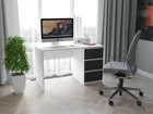 Стол офисный для компьютера и ноутбука с ящиками T224 Moreli 1200×750×600 Білий-Антрацит
