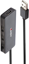 USB-хаб Lindy 4 Port USB 2.0 Hub Black (4002888429863) - зображення 4