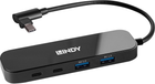 USB-хаб Lindy 4 Port USB 3.2 Gen 2 Type-C Hub Black (4002888433341)