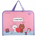 Папка-портфель на блискавці із тканинними ручками Yes Line Friends. Choco and Cony FC (492239)