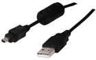 Кабель Logo для Fuji 2.0 USB Type-A - 4-pin M/M 1.8 м Чорний (8590274311787) - зображення 1