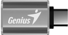 Адаптер Genius 3.0 USB Type-C - USB Type-A M/F до 5 Гбит/с Чорний (32590002400) - зображення 2