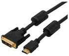 Кабель Logo Video DVI 18+1 - HDMI M/M 2 м Чорний (8590274252608) - зображення 2