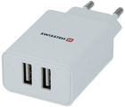 Зарядний пристрій Swissten Smart IC 10W 2 x USB-A + кабель Lightning Mfi Grey (22057000) - зображення 2