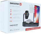 Bezprzewodowa stacja ładowania Swissten 4 in 1 Wireless Docking Station USB-C Black (22055600) - obraz 3