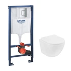 Комплект 4 в 1: Інсталяція Grohe Rapid SL 3 в 1 38772001 + Унітаз безобідковий Kroner Harz WHI483632 TORNADO