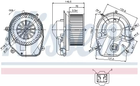 Вентилятор салона SKODA SUPERB, VW PASSAT, NISSENS (87030)