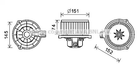 Вентилятор салона Hyundai Ix35/tucson/Kia Sorento 09-, AVA COOLING (KA8258)