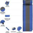 Килимок самонадувний Nils Camp NC4349 Сіро-голубий (5907695597172) - зображення 3