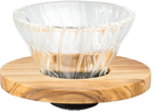 Dripper do kawy Hario Olive Wood V60-01 Szklany (4977642736689) - obraz 1