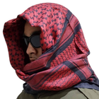 Арафатка тактична військова Шемаг, кефія Rothco Shemagh Tactical Desert Keffiyeh Scarf red-black - зображення 3