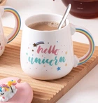 Кружка з кришкою та ложкою Єдиноріг Hello unicorn 5697 420 мл 4236245
