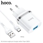Адаптер мережний HOCO Type-C Cable Ardent charger set N1 | 1USB, 2.4A, 12W | (Safety Certified) 4756046