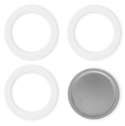 Набір Bialetti Ущільнювач 3 шт + ситофільтр для гейзерних кавоварок на 9 кружок (1003000588) - зображення 3