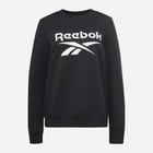 Світшот на флісі утеплений жіночий Reebok Identity Big Logo Fleece Crew 100012590 L Чорний (4066746331910) - зображення 1