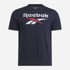 Футболка бавовняна чоловіча Reebok Identity Big Logo Tee 100071176 XL Темно-синя (4066763461164)