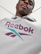 Bluza z kapturem męska ocieplana Reebok Identity Big Logo Fleece Hoodie 100206026 S Szara (1200143879672) - obraz 4