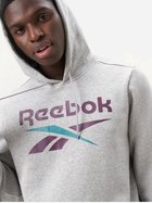 Bluza z kapturem męska ocieplana Reebok Identity Big Logo Fleece Hoodie 100206026 L Szara (1200143879696) - obraz 5