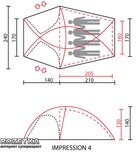 Палатка Кемпинг Impression 4 (6928405311078) - изображение 3