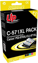 Zestaw tuszy UPrint do Canon C-570.571XL PACK 22 ml + 3 x 11 ml BK.BK.C.M.Y - obraz 2