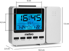 Projekcyjny zegar - budzik Meteo Zp9 z systemem Dcf i pomiarem temperatury wewnętrznej Srebrny (5907265010100) - obraz 8