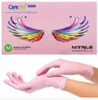 Нітрилові рукавички, розмір M. Care 365, Рожеві - изображение 1