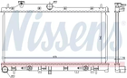 Радіатор охолодження двигуна SUBARU LEGACY, NISSENS (67720)