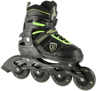 Rolki Nils Extreme Czarno-Zielone M 35-38 (5907695599381) - obraz 3