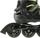 Rolki Nils Extreme Czarno-Zielone M 35-38 (5907695599381) - obraz 6