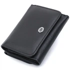 Кошелек для женщин горизонтального формату из натуральной кожи ST Leather Wallet 22722 Черный
