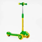 Самокат триколісний Skyper, колеса PU 125 х 40 мм зі світлом, музика, кермо складне. Green and Yellow (153420)